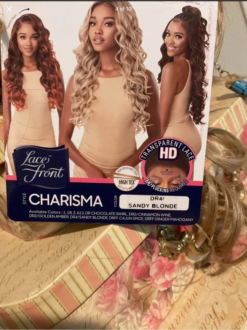 NWT Charisma Sandy Dirty Blonde Curly Long Wig Hair Topper Lace Front